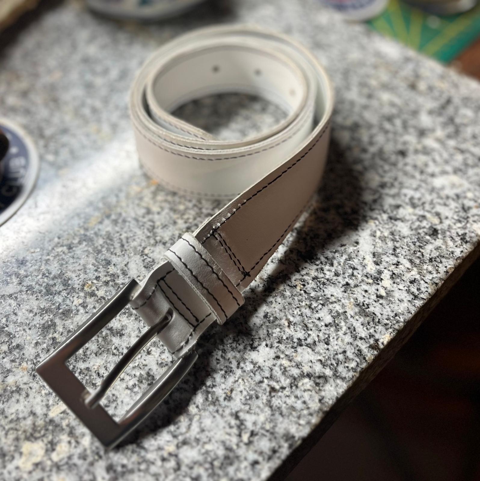 Ceinture en cuir sur mesure chrome