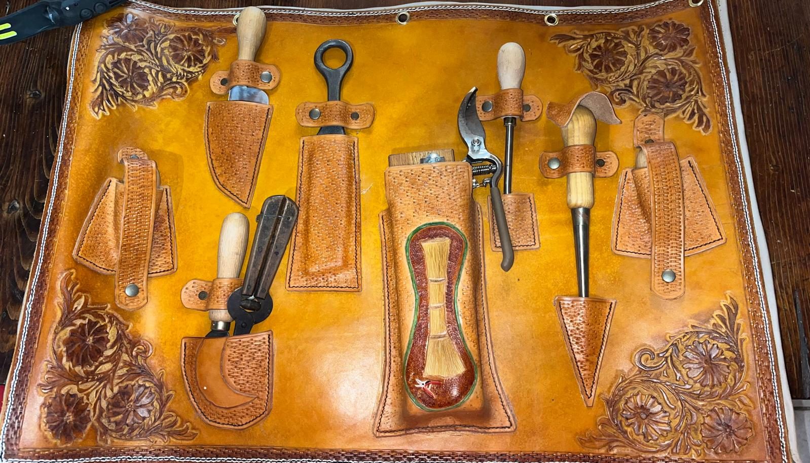 Kit en cuir pour outil en osier - Pièces sur-mesure